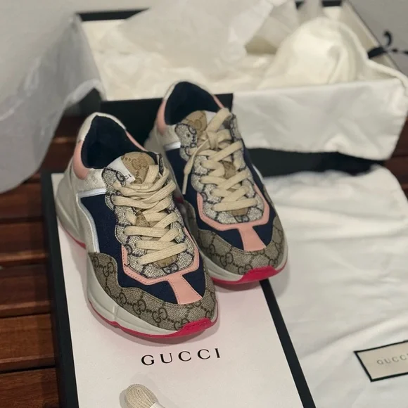 Gucci GG Supreme Monogram Rhyton Sneakers in 36.5 (6.5) - Picture 4 of 6